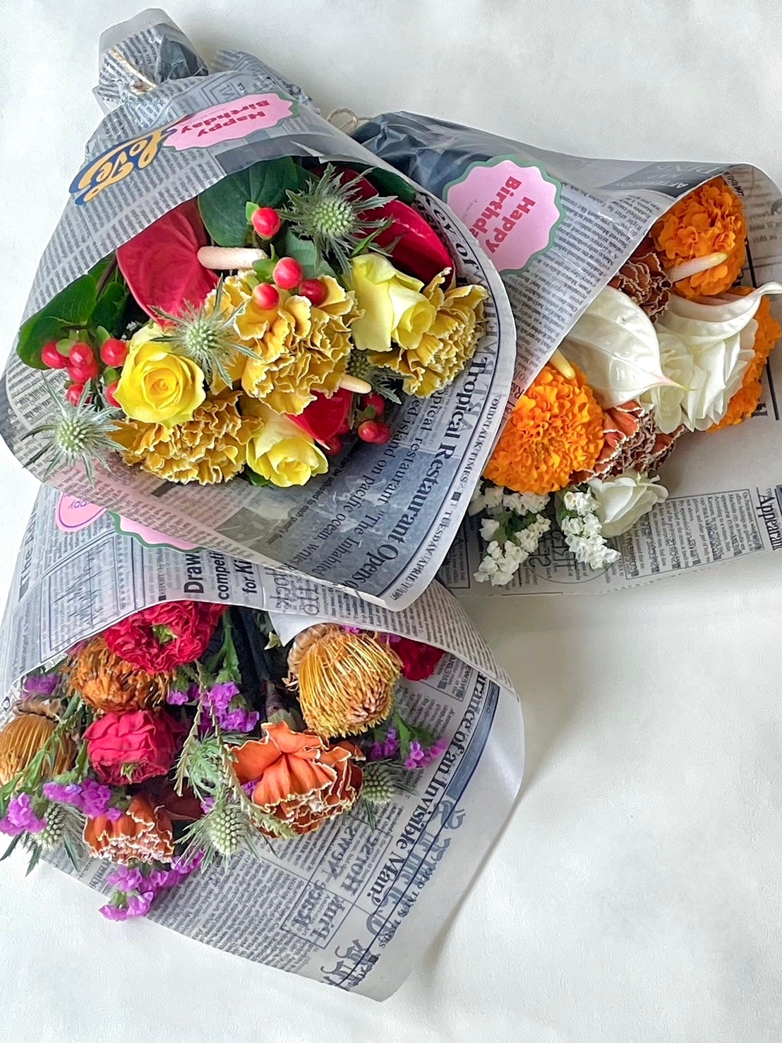 オーダーメイド花束 L – Baby blue eyes