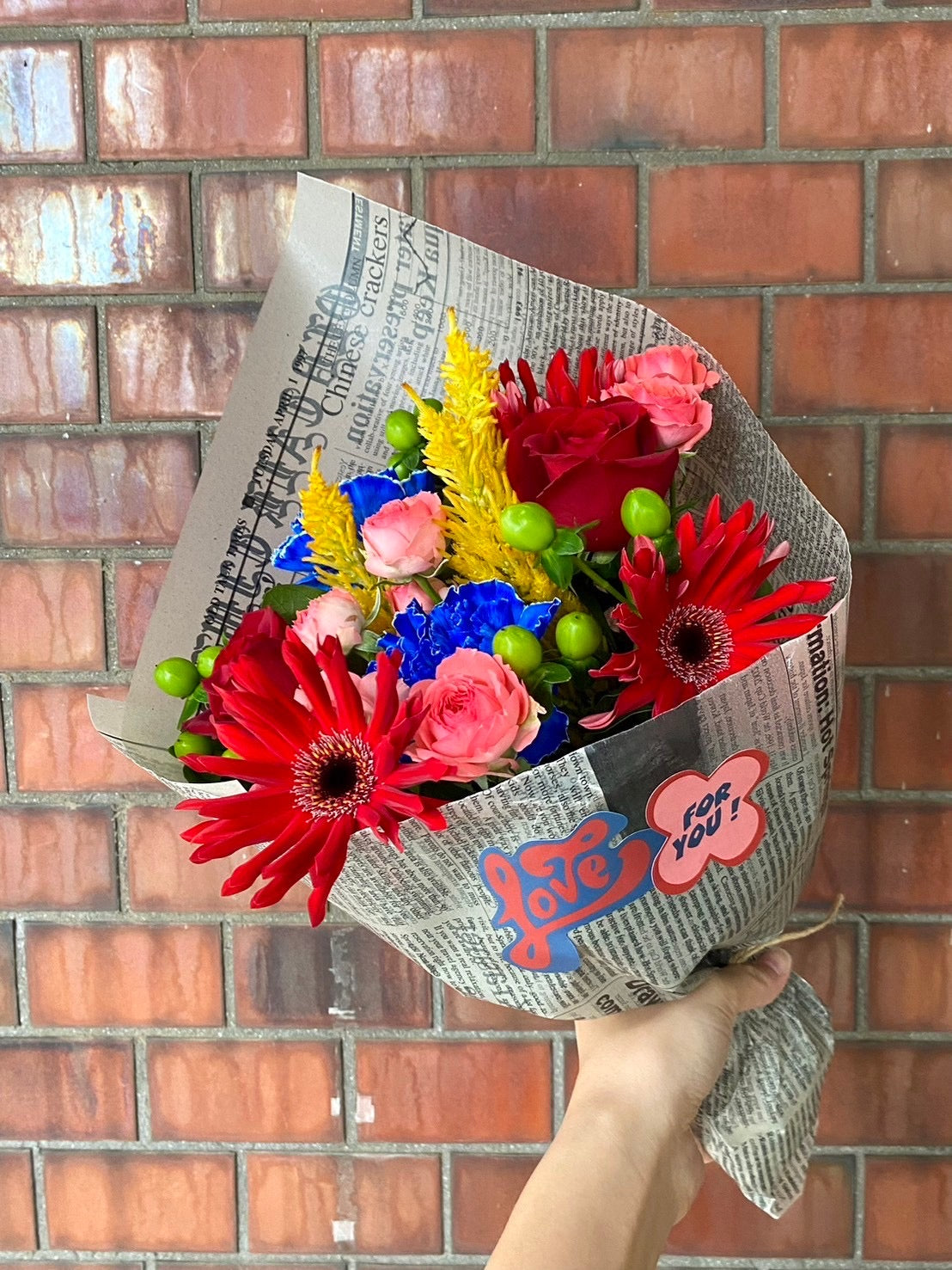 オーダーメイド花束 L – Baby blue eyes